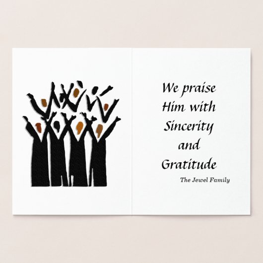 Kerstvreugde Elegant Folie Kaarten (Binnen)