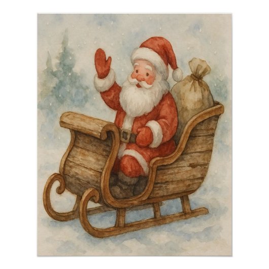 Kerstvreugde – Elegante Kerstposter Kunst Perfect Poster (Voorkant)