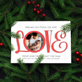 Kerstvreugde en liefdeskliniek Modern 2 Foto Feestdagenkaart