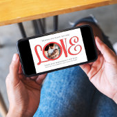 Kerstvreugde en liefdeskliniek Modern 2 Foto Feestdagenkaart