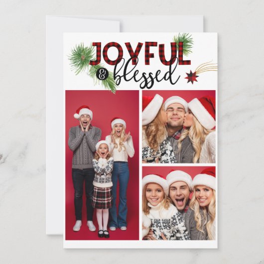 Kerstvreugde en Rood Pset Star 3 Foto (Voorkant)