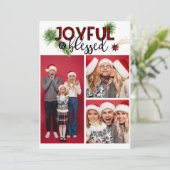 Kerstvreugde en Rood Pset Star 3 Foto (Staand voorkant)