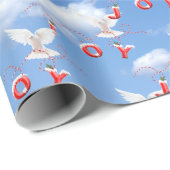 Kerstvreugde en witte duif in de hemel cadeaupapier (Rol Hoek)