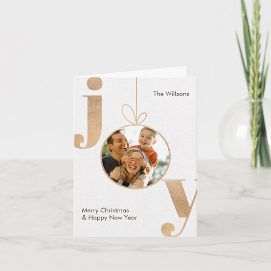 Kerstvreugde foto  feestdagen kaart (Voorkant)