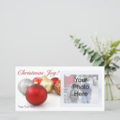 Kerstvreugde  fotokaarten feestdagenkaart (Staand voorkant)