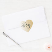 Kerstvreugde Glanzend Goud Ombre Hart Sticker (Envelop)