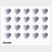 Kerstvreugde Glanzend Navyblauw Ombre Hart Sticker (Vel)