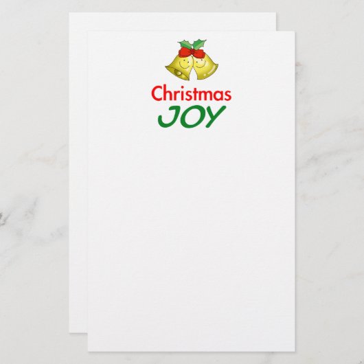 Kerstvreugde (Holly Bells) Briefpapier (Voorkant / Achterkant)