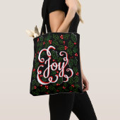 Kerstvreugde Holly Berries & Leaves Tote Bag (Dichtbij)