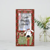 Kerstvreugde, Honden- & Kat- Aangepaste Fotokaarte Feestdagenkaart (Staand voorkant)