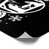 Kerstvreugde Jezus Kerststal Geloof Poster (Hoek)