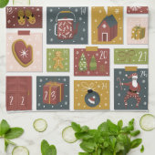 Kerstvreugde | Kerst Hygge Adventskalender Theedoek (Gevouwen)