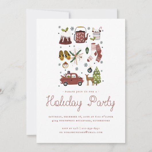 Kerstvreugde | Kerst Hygge Illustratie Feest (Voorkant)