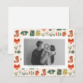 Kerstvreugde Kerstmis Familie Foto Feestdagenkaart (Voorkant / Achterkant)