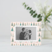 Kerstvreugde Kerstmis Familie Foto  Feestdagenkaart (Staand voorkant)