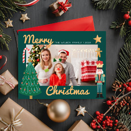 Kerstvreugde Kerstmis Familie Foto Kerstkaart