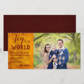 Kerstvreugde Krimson & Goud Feestdagenkaart (Voorkant / Achterkant)