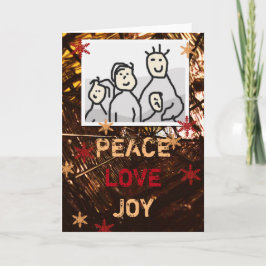 Kerstvreugde Liefde Vrede Seizoensgebonden met Fot Feestdagen Kaart