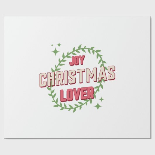 Kerstvreugde Liefhebber Cadeaupapier (Vlak)