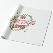 Kerstvreugde Liefhebber Cadeaupapier (Uitgerold)