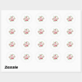 Kerstvreugde Liefhebber Ronde Sticker (Vel)