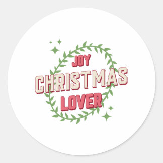 Kerstvreugde Liefhebber Ronde Sticker