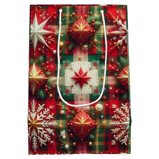 Kerstvreugde Medium Cadeauzakje (Achterkant)