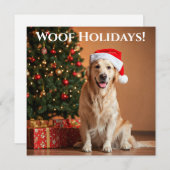 Kerstvreugde met een harige vriend feestdagenkaart (Voorkant / Achterkant)