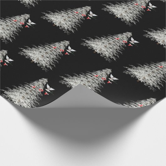 Kerstvreugde met witte duif cadeaupapier (Hoek)