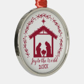 Kerstvreugde Metaal Kerststallen Ornament (Rechts)
