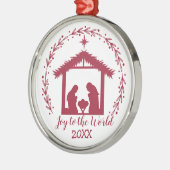Kerstvreugde Metaal Kerststallen Ornament (Links)
