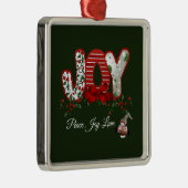 Kerstvreugde Metalen Ornament (Rechts)