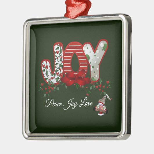 Kerstvreugde Metalen Ornament (Links)