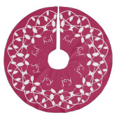 Kerstvreugde, rode en witte boomrok kerstboom rok (Voorkant)