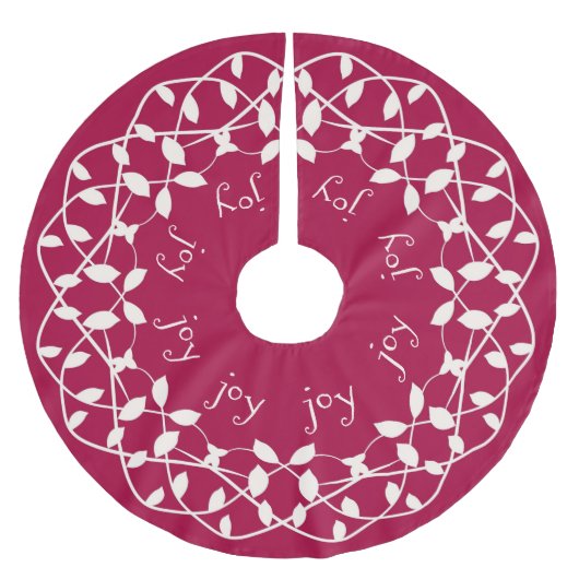 Kerstvreugde, rode en witte boomrok kerstboom rok (Voorkant)