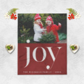 Kerstvreugde rood en wit vakantiefoto fleece deken