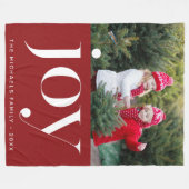 Kerstvreugde rood en wit vakantiefoto fleece deken (Voorkant (Horizontaal))