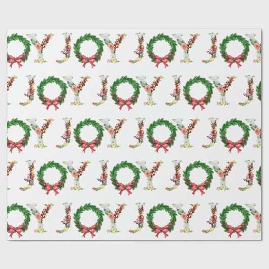 Kerstvreugde rood-groen cadeaupapier (Vlak)