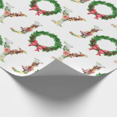 Kerstvreugde rood-groen cadeaupapier (Hoek)