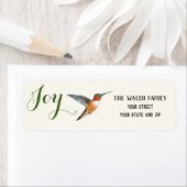 Kerstvreugde Rufous kolibrie Etiket (Insitu)