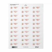 Kerstvreugde Rustic Nordische Retouradres Etiket (Full Sheet)