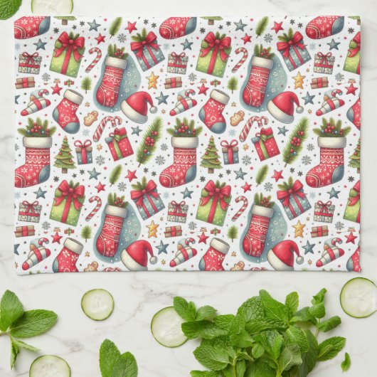 Kerstvreugde Theedoek (Gevouwen)