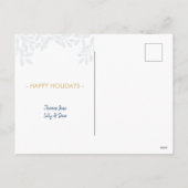 Kerstvreugde van christenen Goud Donkerblauwe Nach Feestdagenkaart (Achterkant)