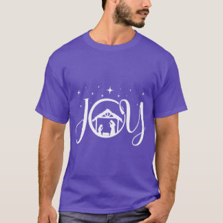 Kerstvreugde van christenen Jezus Kerststal geloof T-shirt