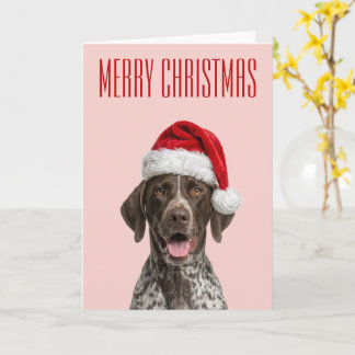Kerstvreugde van een Duitse Staande Hond Kaart