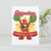 Kerstvreugde Verspreiden Cheerleading Kerstmis Feestdagenkaart (Staand voorkant)