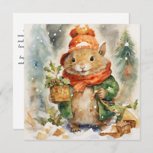 Kerstvreugde verspreiden feestdagenkaart (Voorkant / Achterkant)