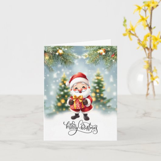 Kerstvreugde verspreiden kaart (Gele Bloem)