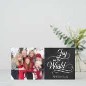 Kerstvreugde voor de Wereld Familie Foto Vakantie Feestdagenkaart (Staand voorkant)