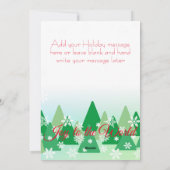 Kerstvreugde voor de Wereld Foto Bomen Sneeuwvlokk Feestdagenkaart (Achterkant)